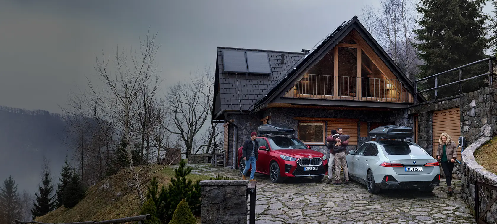 Familie, Auto, Winter Freude